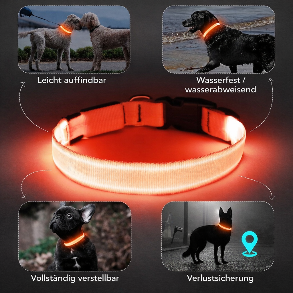LED Hundehalsband